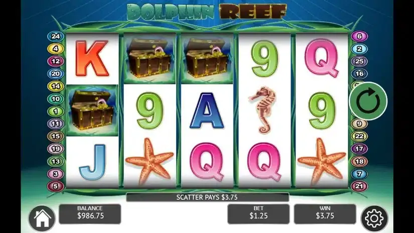 Dolphin Reef slot screenshot 3