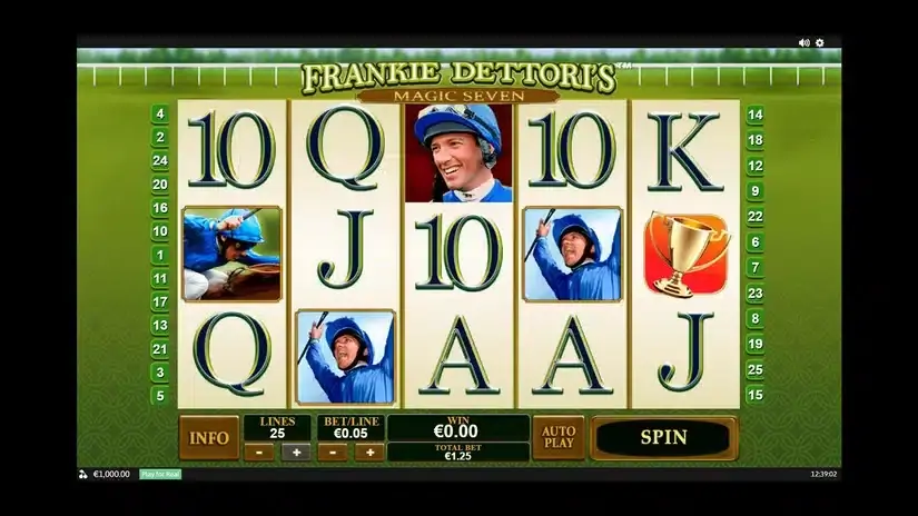 Frankie Dettoris Magic Seven slot screenshot 1