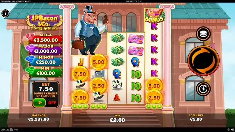 Gold Hit & Link: JP Bacon & Co slot screenshot 2