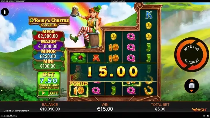 Gold Hit: O’Reilly’s Charms slot screenshot 2