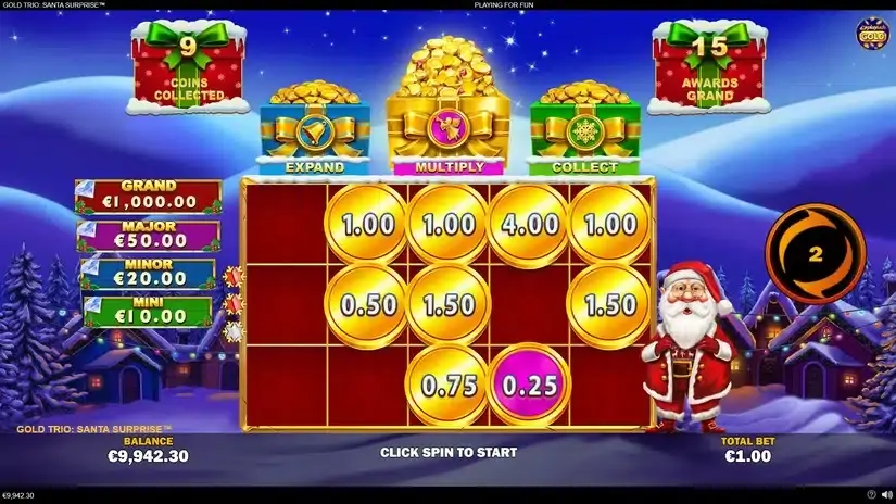 Gold Trio Santa Surprise slot screenshot 4