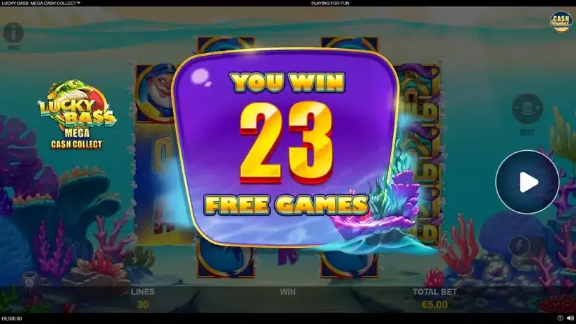 Lucky Bass: Mega Cash Collect slot screenshot 