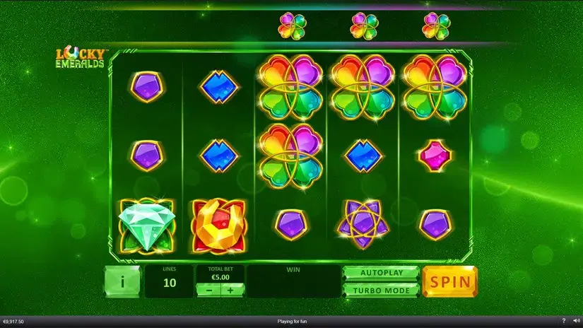 Lucky Emeralds slot screenshot 3