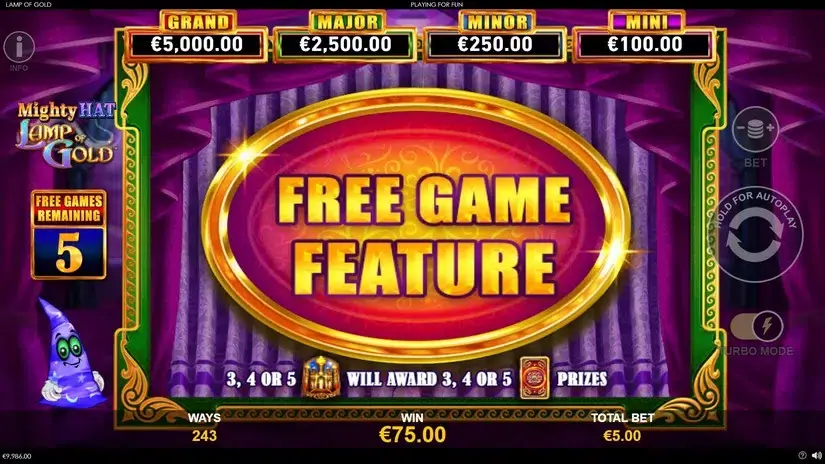 Mighty Hat Lamp Of Gold slot screenshot 4