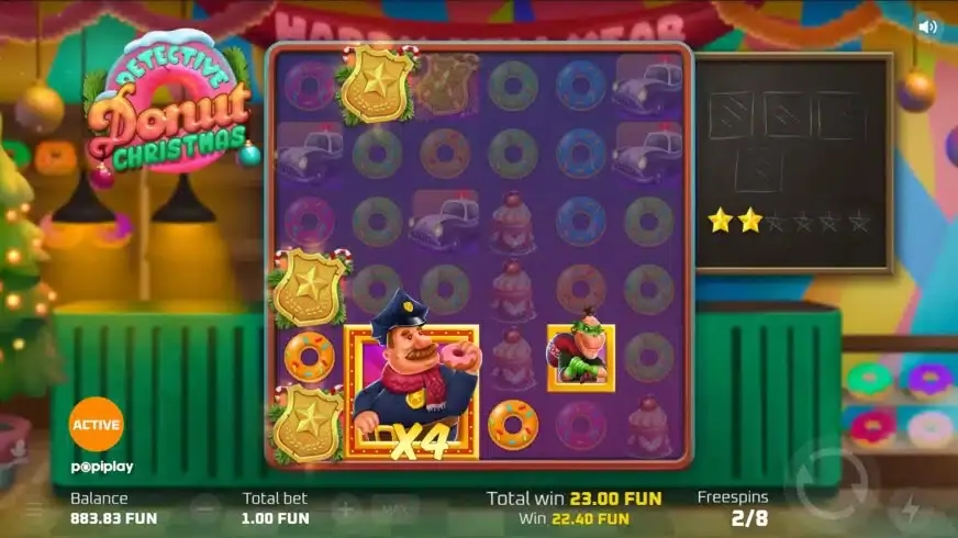 Detective Donut Christmas slot screenshot 4