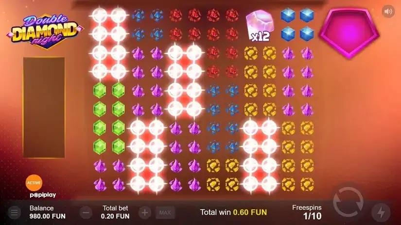 Double Diamond Night slot screenshot 4