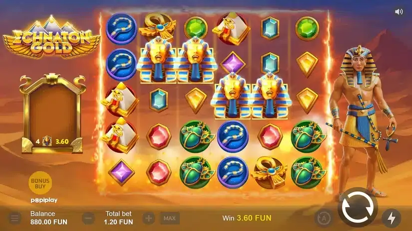 Echnaton Gold slot screenshot 2
