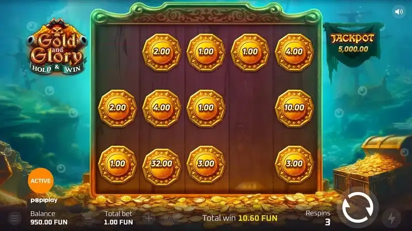 Gold And Glory Hold and Win slot screenshot 
