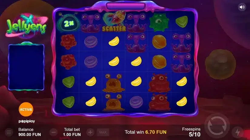 Jellyens X slot screenshot 4