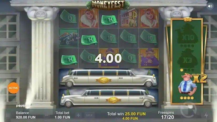 Moneyfest slot screenshot 