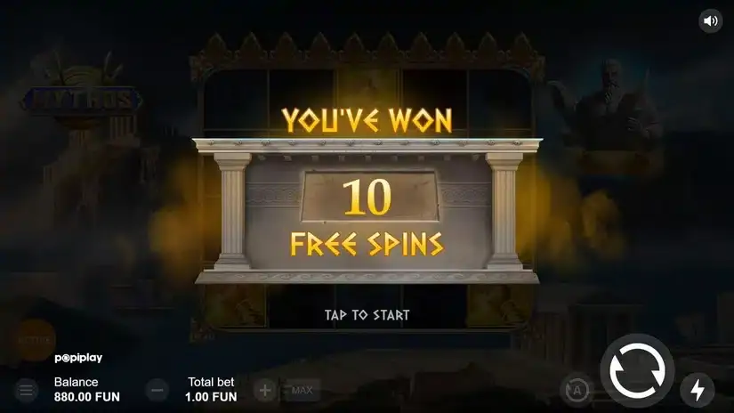 Mythos slot screenshot 3