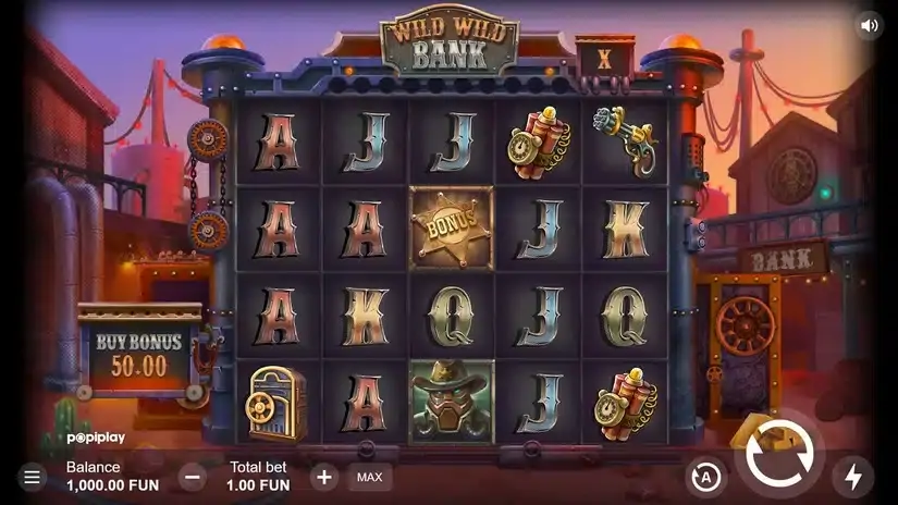 Wild Wild Bank slot screenshot 