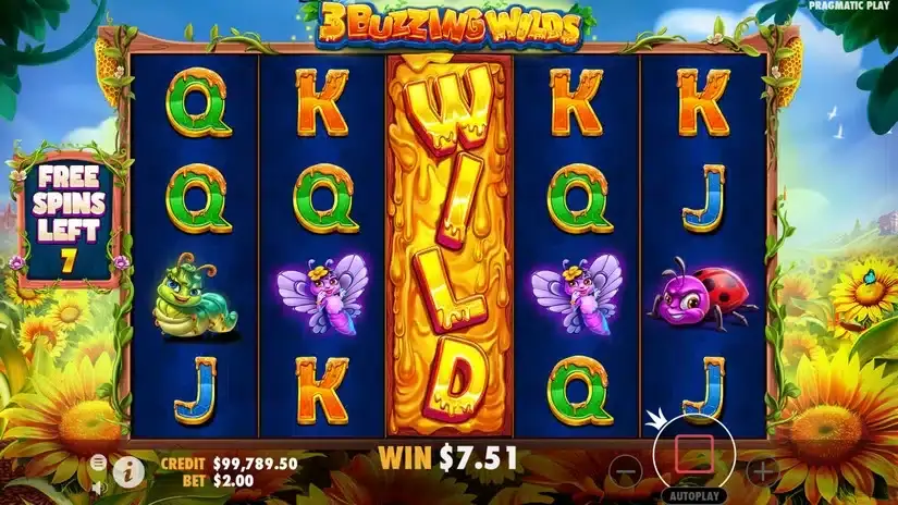 3 Buzzing Wilds slot screenshot 4