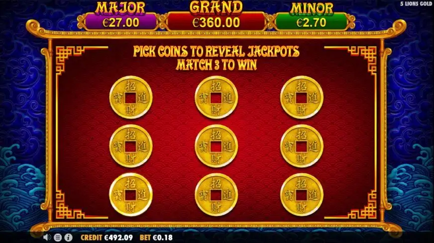 5 Lions Gold slot screenshot 2