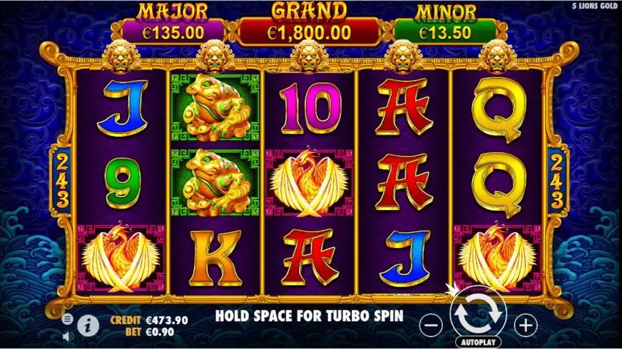5 Lions Gold slot screenshot 