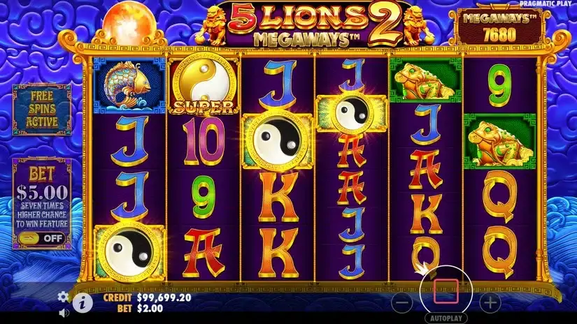 5 Lions Megaways 2 slot screenshot 3