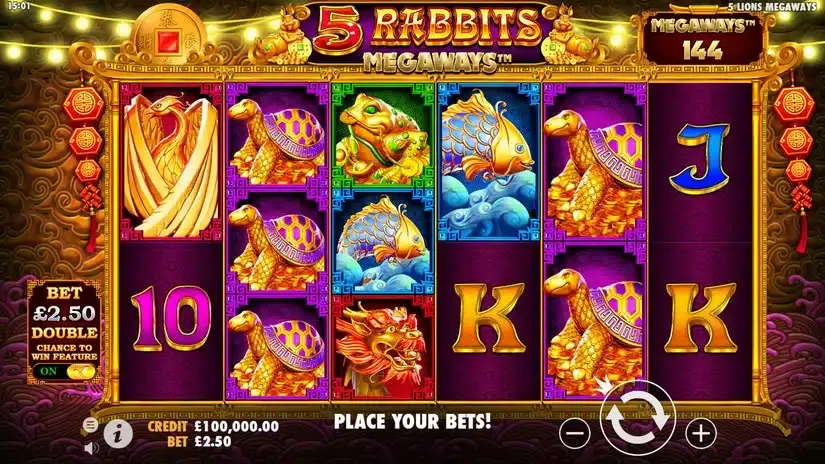 5 Rabbits Megaways slot screenshot 
