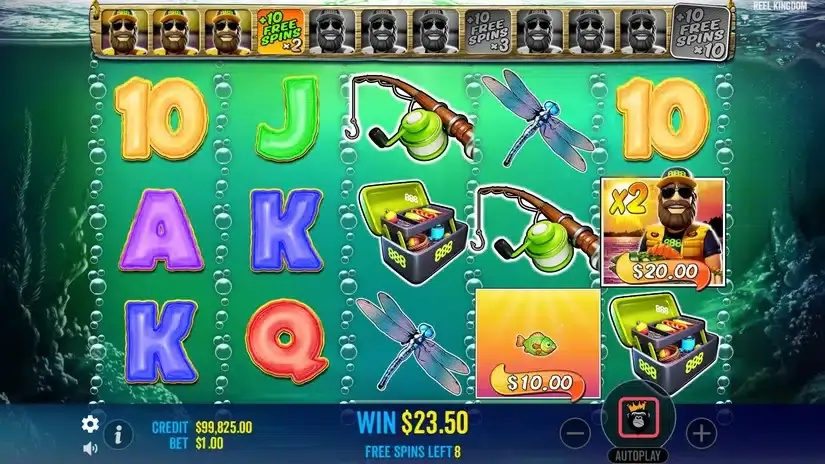 888 Big Bass Bonanza slot screenshot 7