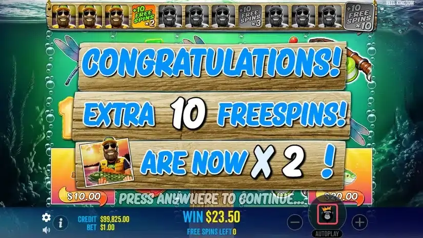 888 Big Bass Bonanza slot screenshot 6