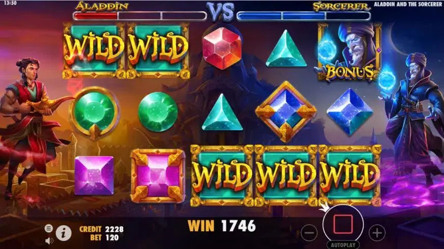 Aladdin and the Sorcerer slot screenshot 5
