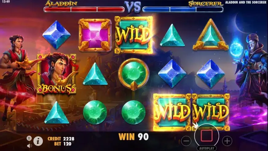 Aladdin and the Sorcerer slot screenshot 3