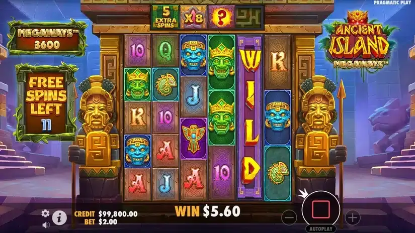 Ancient Island Megaways slot screenshot 3