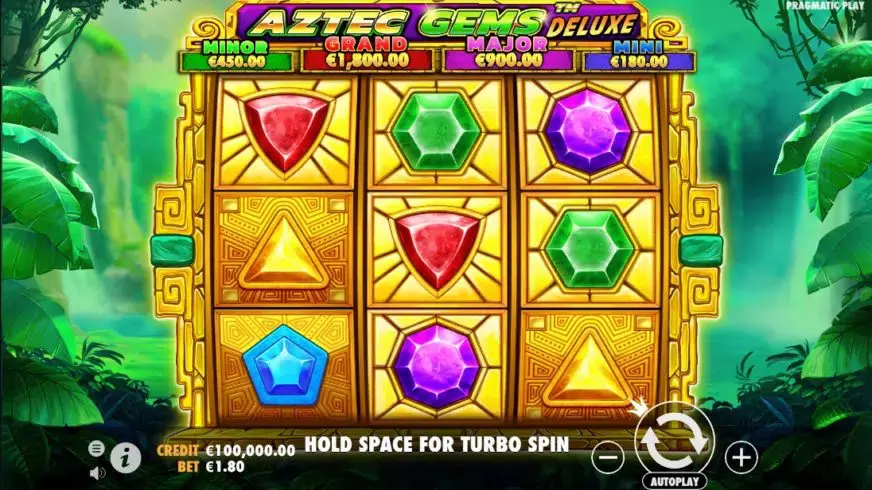 Aztec Gems Deluxe slot screenshot 