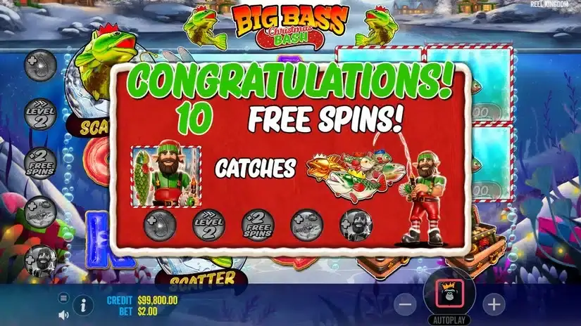 Big Bass Christmas Bash slot screenshot 3