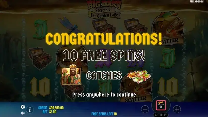Big Bass Secrets of the Golden Lake slot screenshot 4