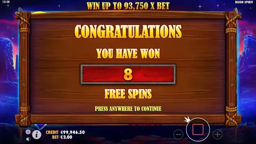 Bison Spirit slot screenshot 4