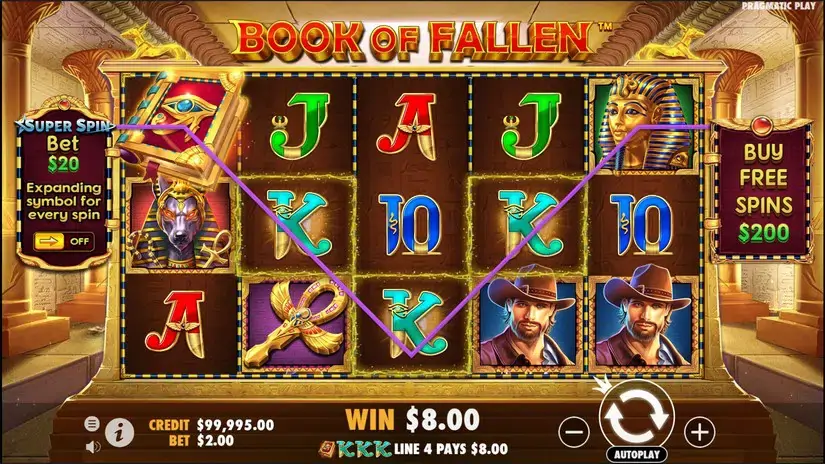 Book of Fallen slot screenshot 2