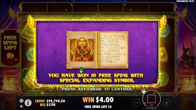 Book of Golden Sands slot screenshot 4