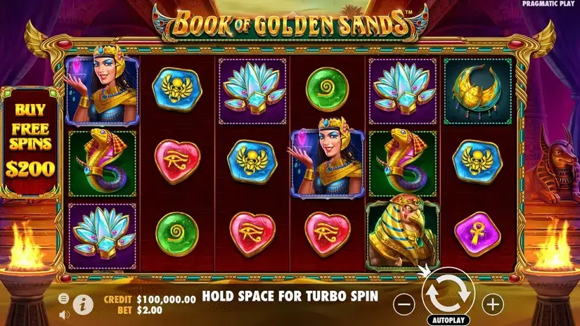 Book of Golden Sands slot screenshot 