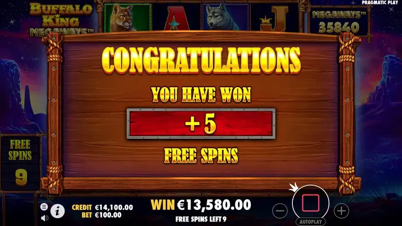 Buffalo King Megaways slot screenshot 4