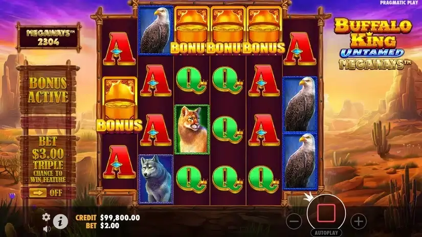 Buffalo King Untamed Megaways slot screenshot 2