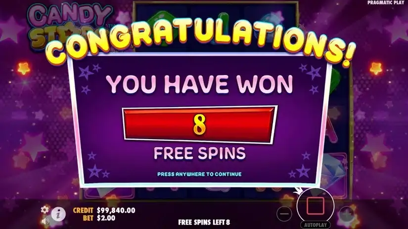 Candy Starz slot screenshot 3