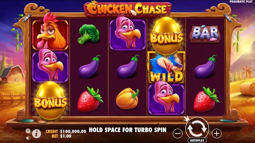 Chicken Chase slot screenshot 1