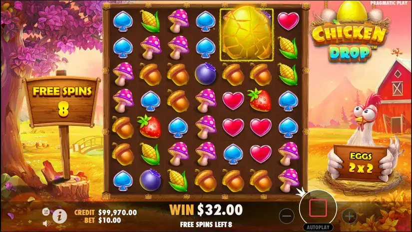 Chicken Drop slot screenshot 4