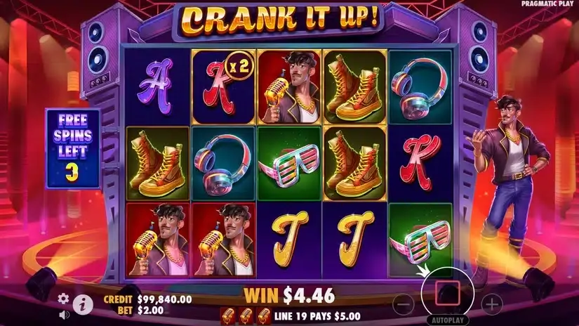 Crank It Up slot screenshot 4