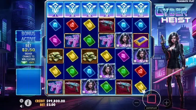 Cyber Heist slot screenshot 2