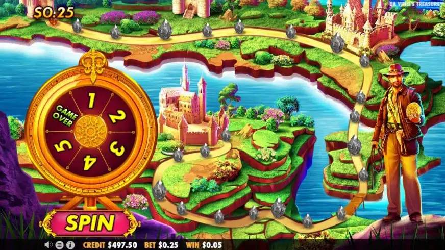 John Hunter Da Vinci’s Treasure slot screenshot 5