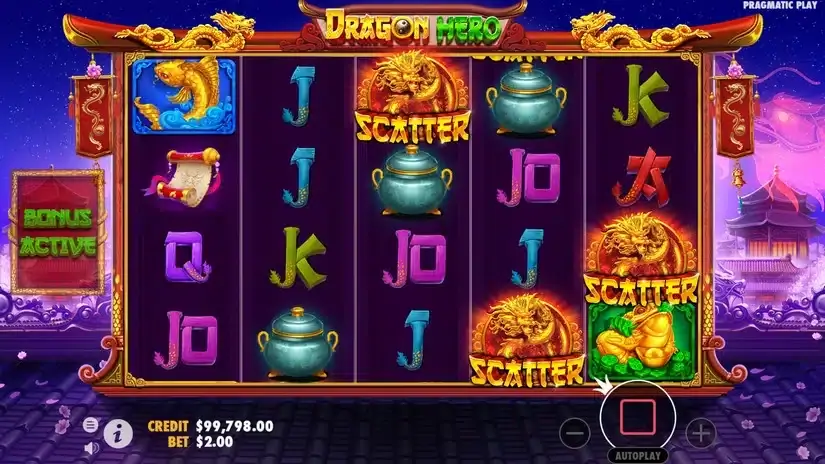 Dragon Hero slot screenshot 2