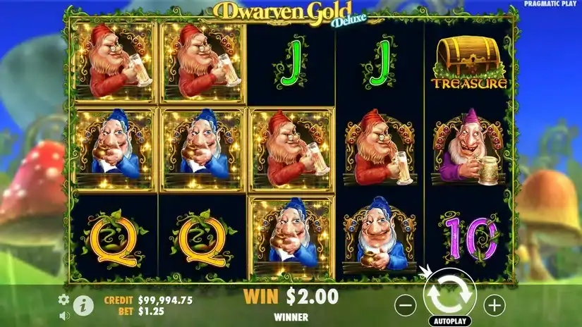 Dwarven Gold Deluxe slot screenshot 3
