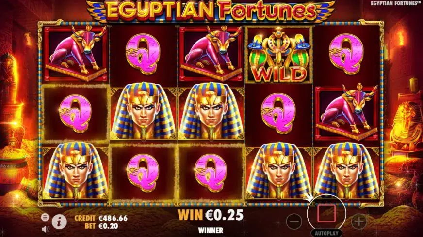 Egyptian Fortunes slot screenshot 