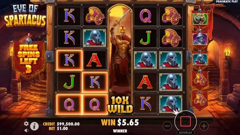 Eye of Spartacus slot screenshot 
