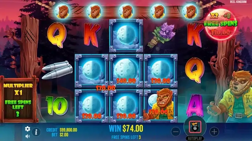 Fangtastic Freespins slot screenshot 