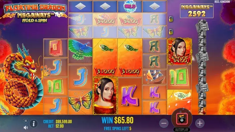 Floating Dragon Megaways slot screenshot 8