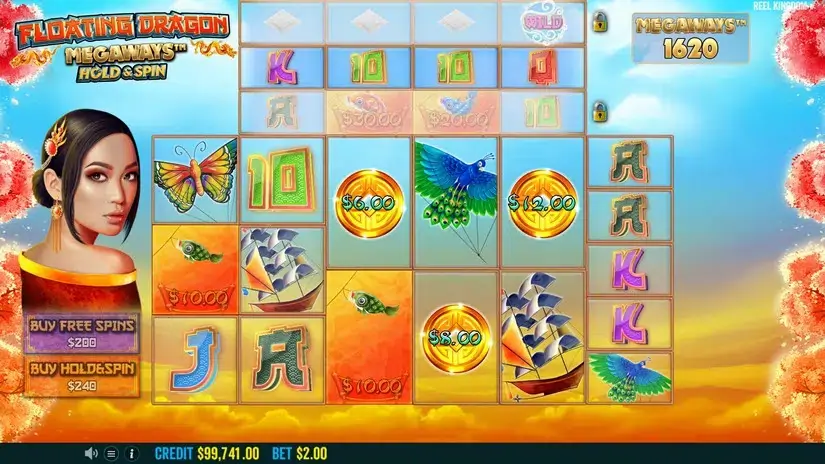 Floating Dragon Megaways slot screenshot 2