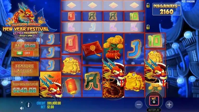 Floating Dragon New Year Festival Ultra Megaways Hold & Spin slot screenshot 2
