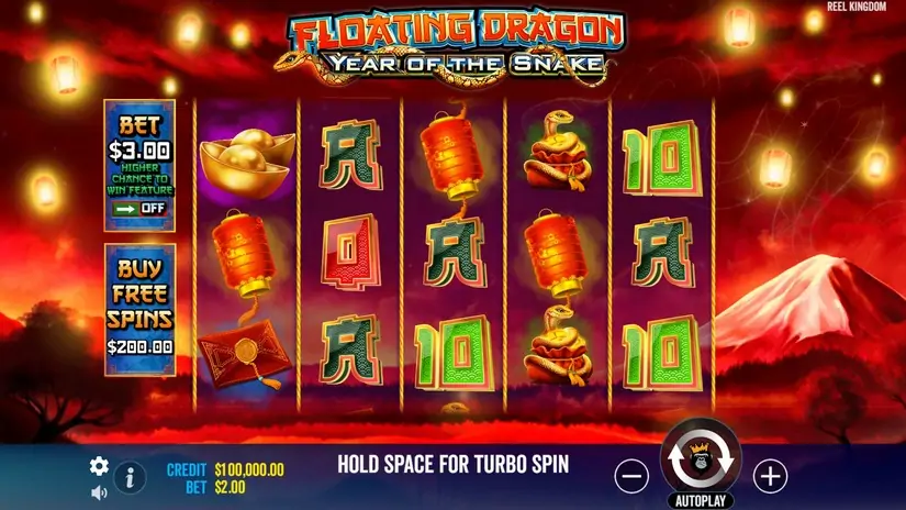Floating Dragon – Year of the Snake slot screenshot 